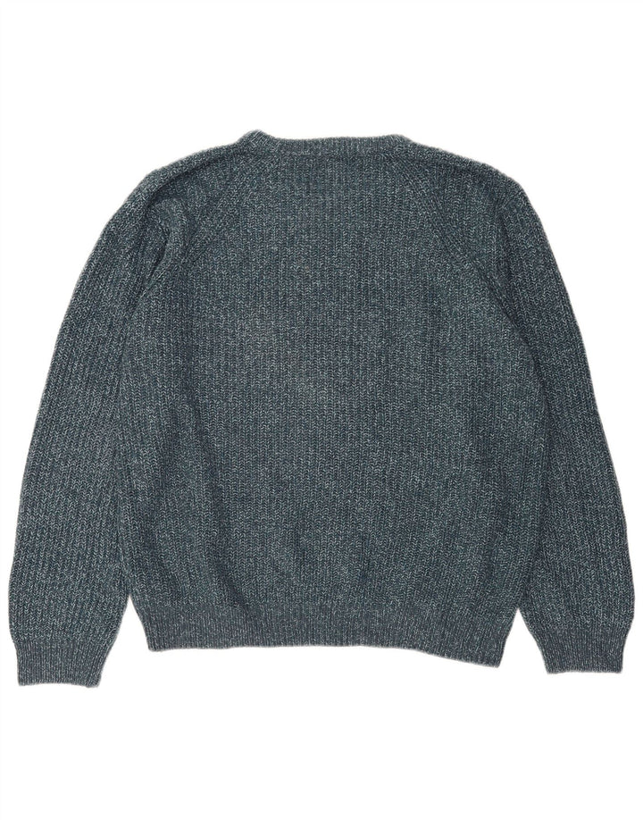 Pulover pentru bărbați Marks & Spencer, cu gât de barcă, XL, albastru acrilic