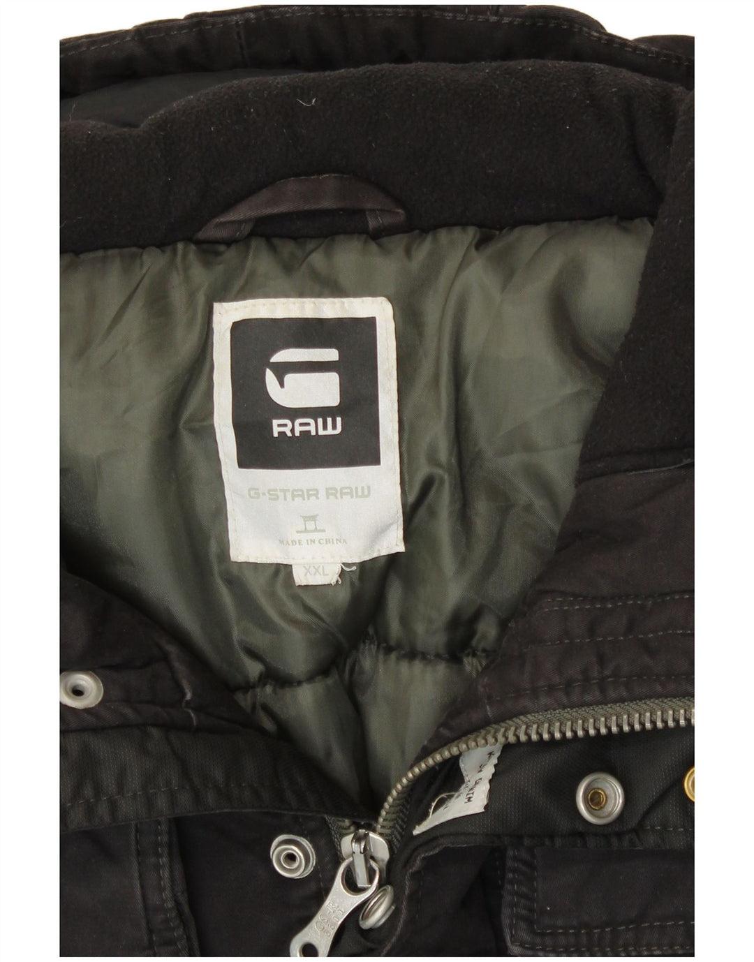 Jachetă bomber cu glugă G-STAR pentru bărbați UK 44 2XL bumbac negru