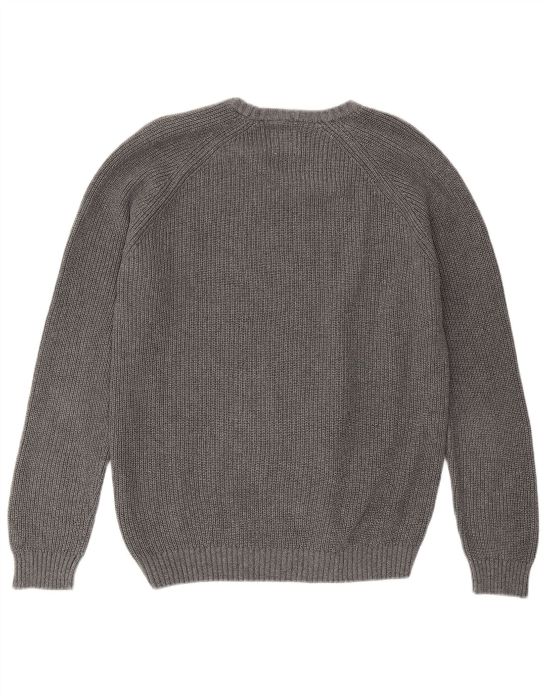 Pulover pentru bărbați Zara, cu gât roșu, bumbac, gri mediu