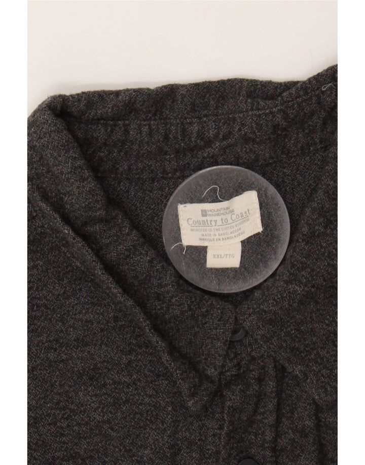 MOUNTAIN WAREHOUSE Mens Flannel Shirt 2XL Grey Cotton Vintage Mountain Warehouse and Second-Hand Mountain Warehouse from Messina Hembry 