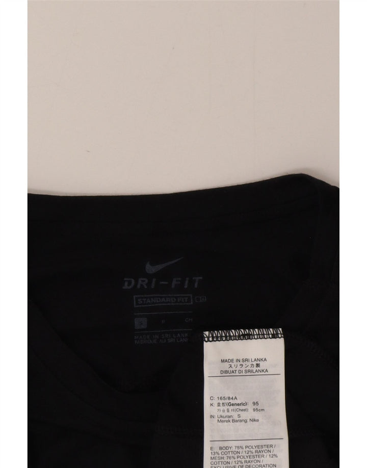 Tricou grafic Nike Dri Fit Standard Fit Top Mic Negru Poliester
