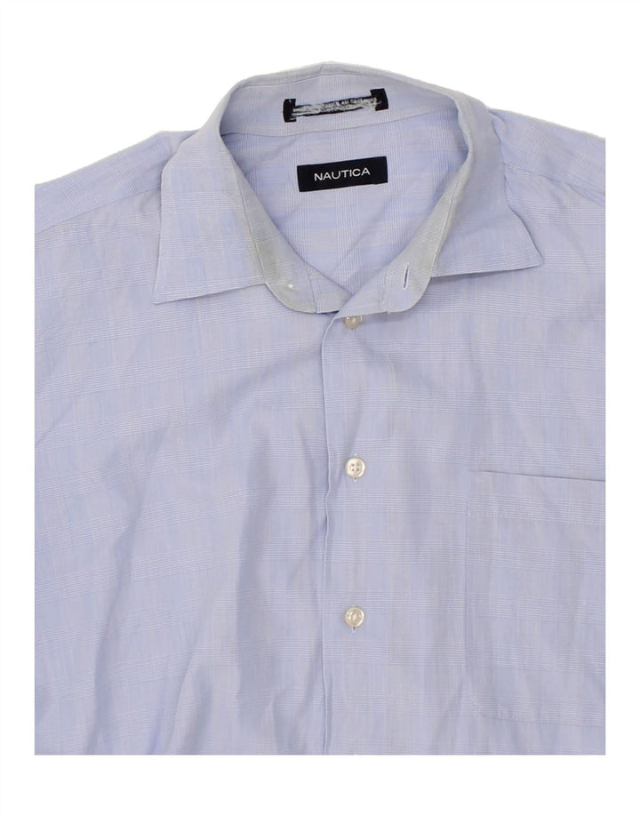 NAUTICA Mens Shirt 2XL Blue Check Cotton Vintage Nautica and Second-Hand Nautica from Messina Hembry 