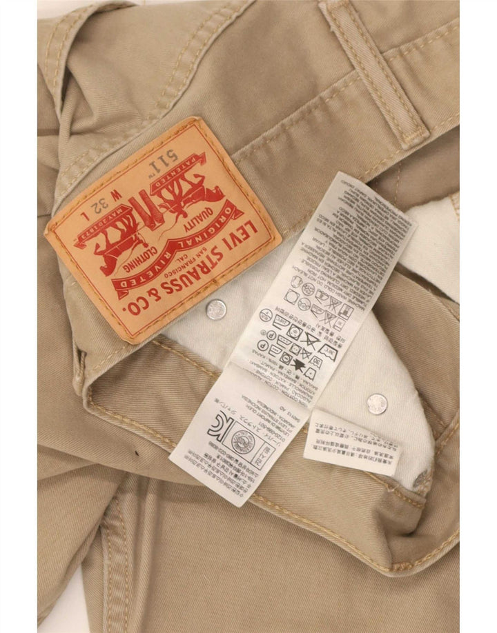 Pantaloni scurți casual Levi's 511 pentru bărbați W32 bumbac mediu bej