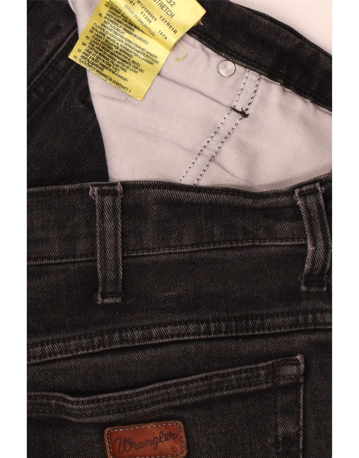 Blugi drepte stretch pentru bărbați Wrangler Texas W38 L32 bumbac negru