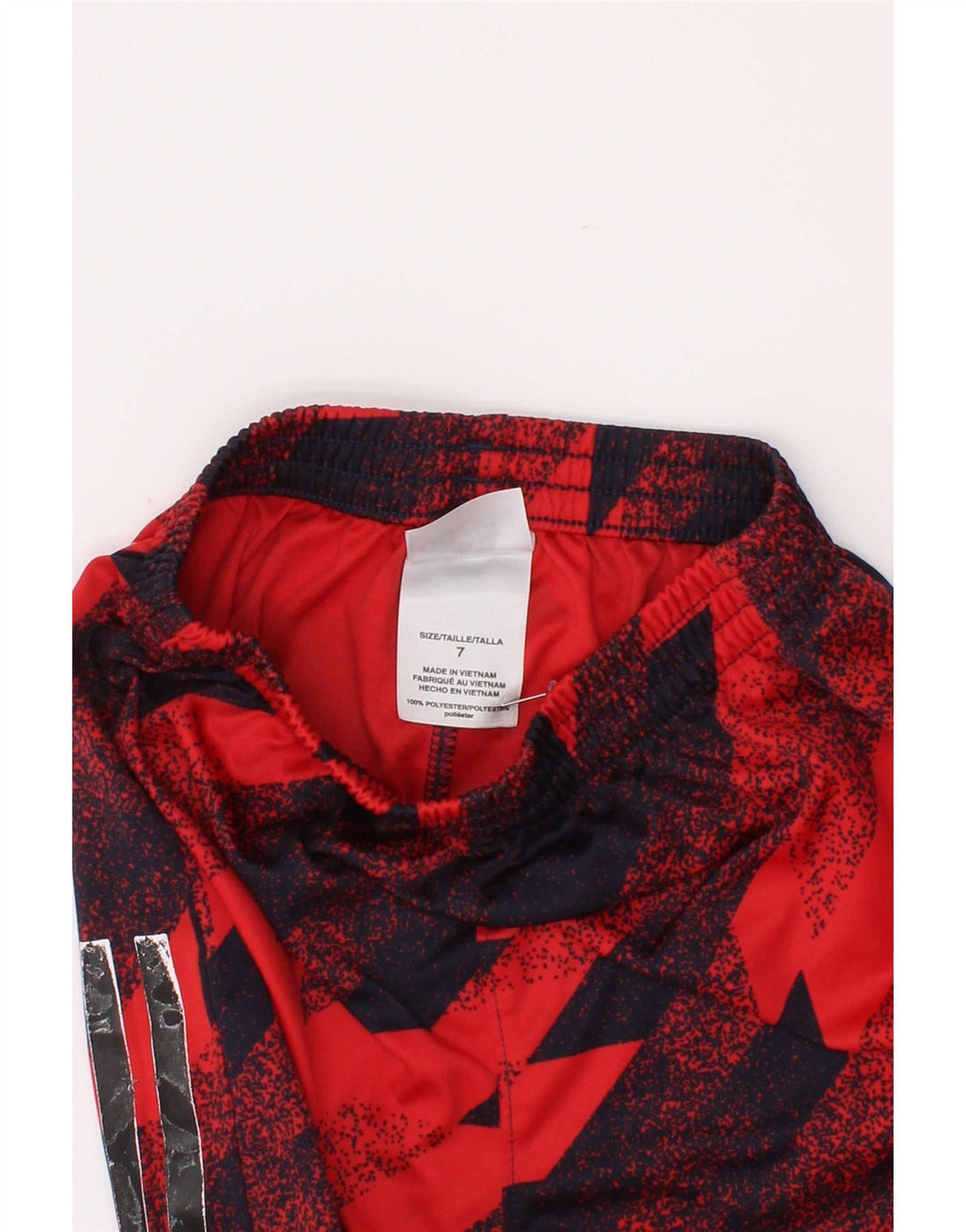 Pantaloni scurți sport adidas Climalite pentru băieți 6-7 ani, roșu, poliester geometric