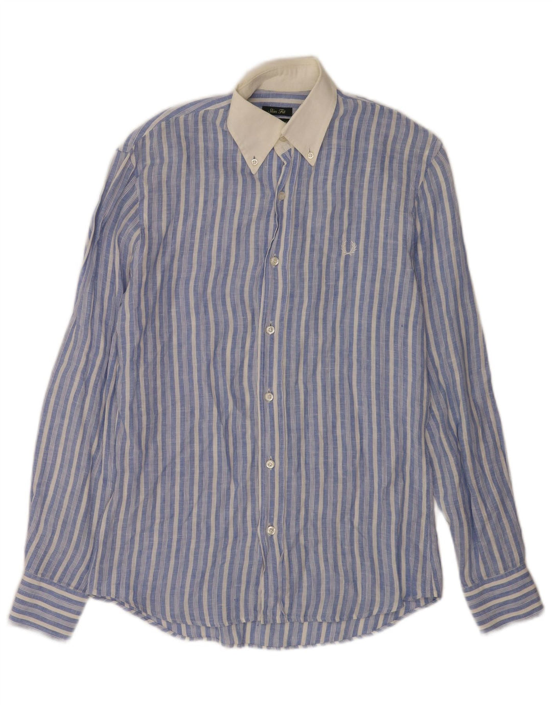 Cămașă pentru bărbați Fred Perry Slim Fit, in dungi albastre mici