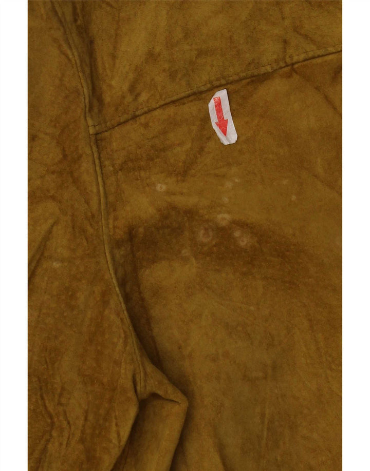 Jachetă vintage de piele intoarsa pentru femei IT 48 XL kaki