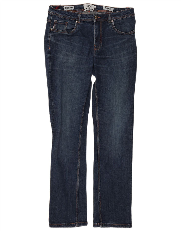 Blugi drepti obișnuiți pentru bărbați Dack's IT 50 Large W34 L32 Blue Bumbac