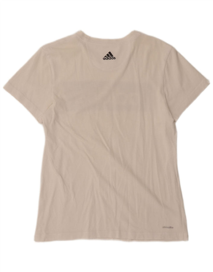 Tricou grafic ADIDAS Climalite pentru bărbați Top Medium White
