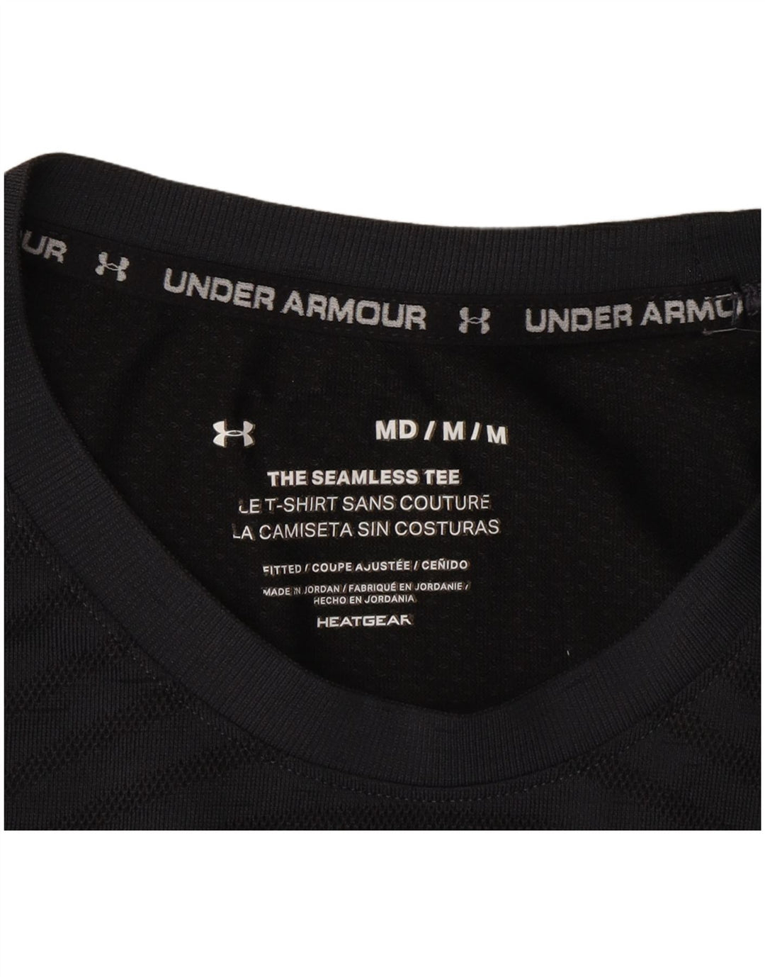 Tricou Under Armour pentru bărbați Heat Gear Top Mediu Gri Poliester cu dungi