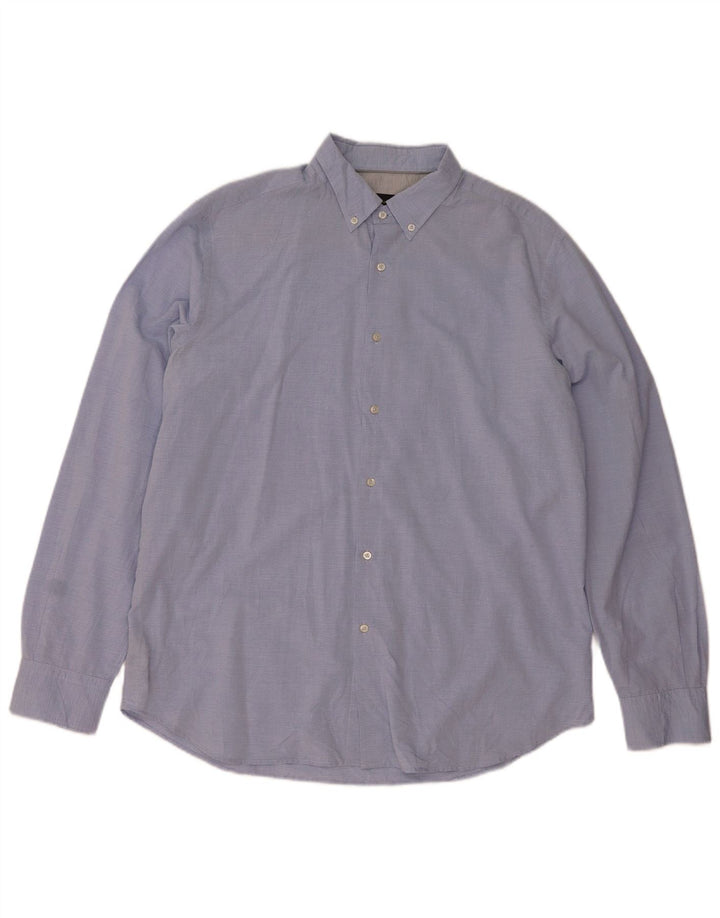 Cămașă Massimo Dutti pentru bărbați 2XL, bumbac cu dungi albastre