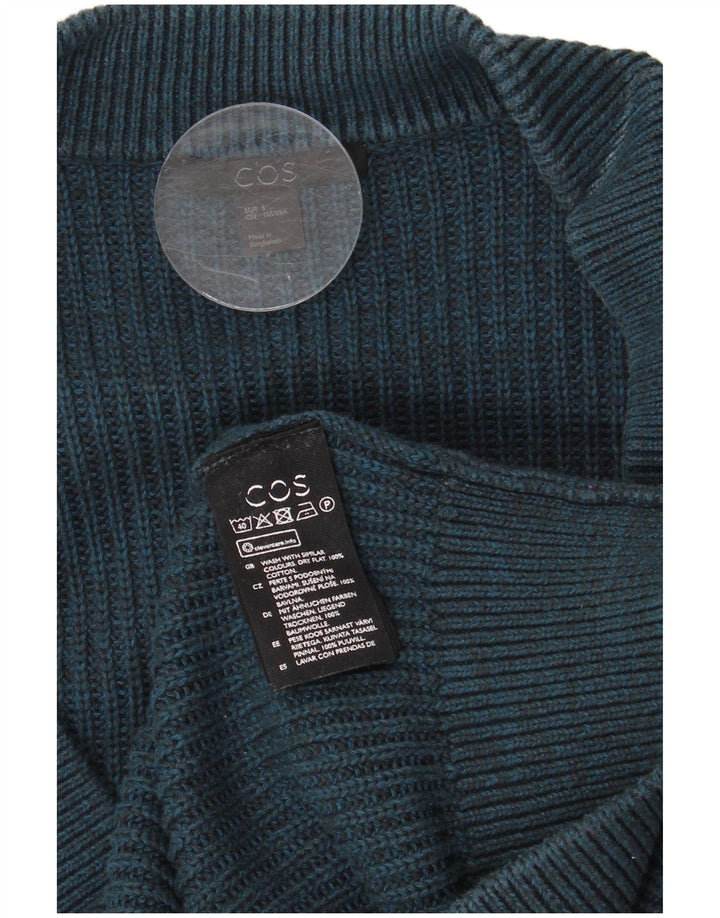 COS Pulover cardigan supradimensionat pentru femei cu mâneci 3/4 UK 10 Mic, bleumarin