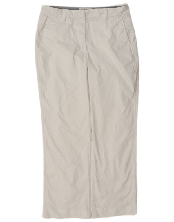 Pantaloni chino drepti pentru femei Marks & Spencer UK 12 Medium W30 L28 Alb