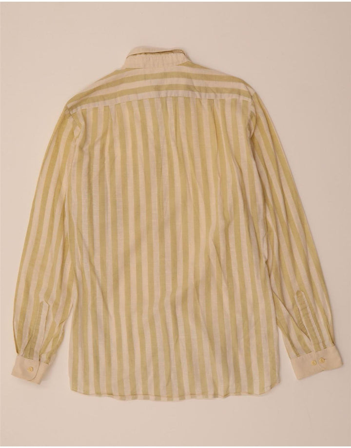 VINTAGE Mens Shirt Small Yellow Striped Vintage Vintage and Second-Hand Vintage from Messina Hembry 