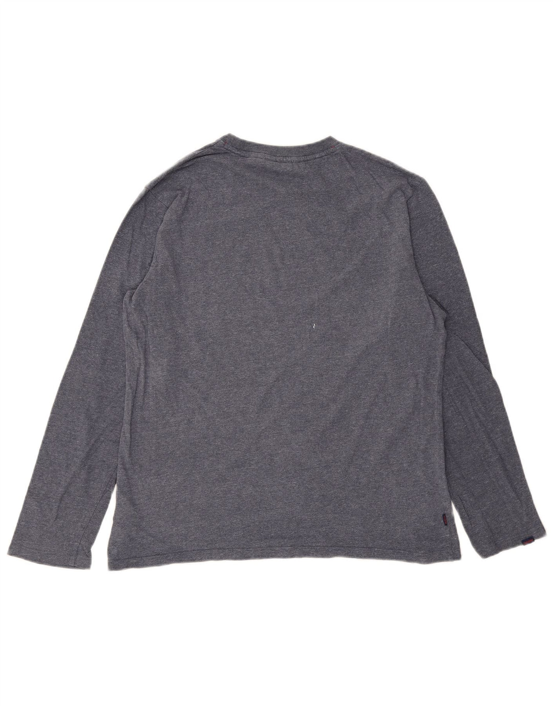 SUPERDRY Top pentru bărbați cu mânecă lungă XL albastru bumbac cu pete