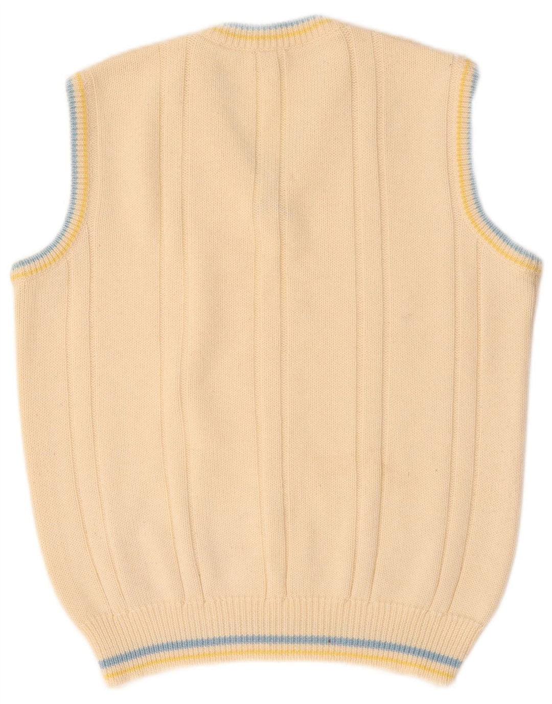 VINTAGE Vestă pentru bărbați Tank Top Medium Off White Poliacrilic