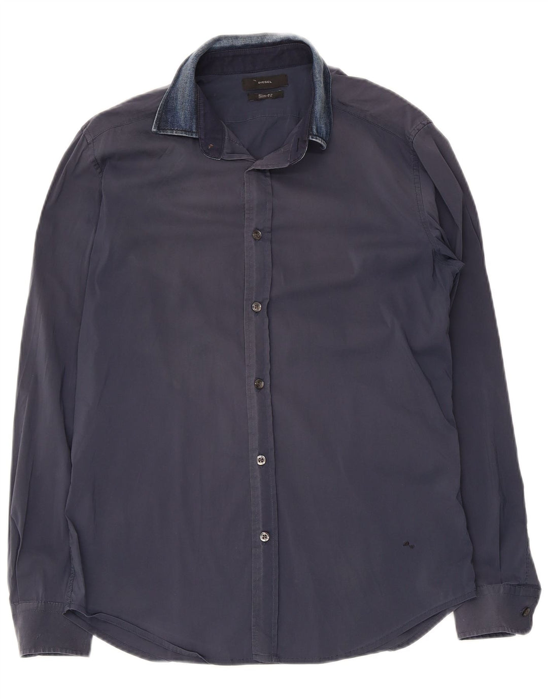Cămașă pentru bărbați Diesel Slim Fit Bumbac mediu albastru bleumarin