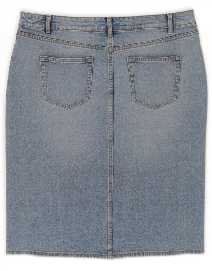 Fusta de blugi pentru femei Zara mare W30 albastru
