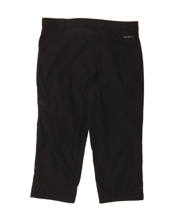 EDDIE BAUER Womens Straight Capri Cargo Trousers US 8 Medium W32 L20 Black Vintage Eddie Bauer and Second-Hand Eddie Bauer from Messina Hembry 
