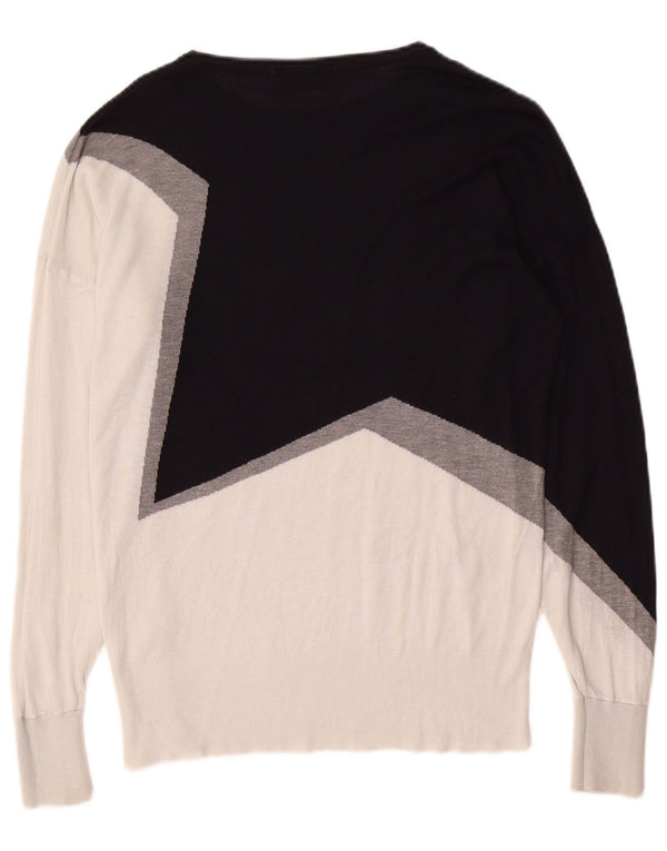 Pulover pentru damă Zara, cu gât de barcă, UK 10 Mic, albastru marin, bloc de culoare