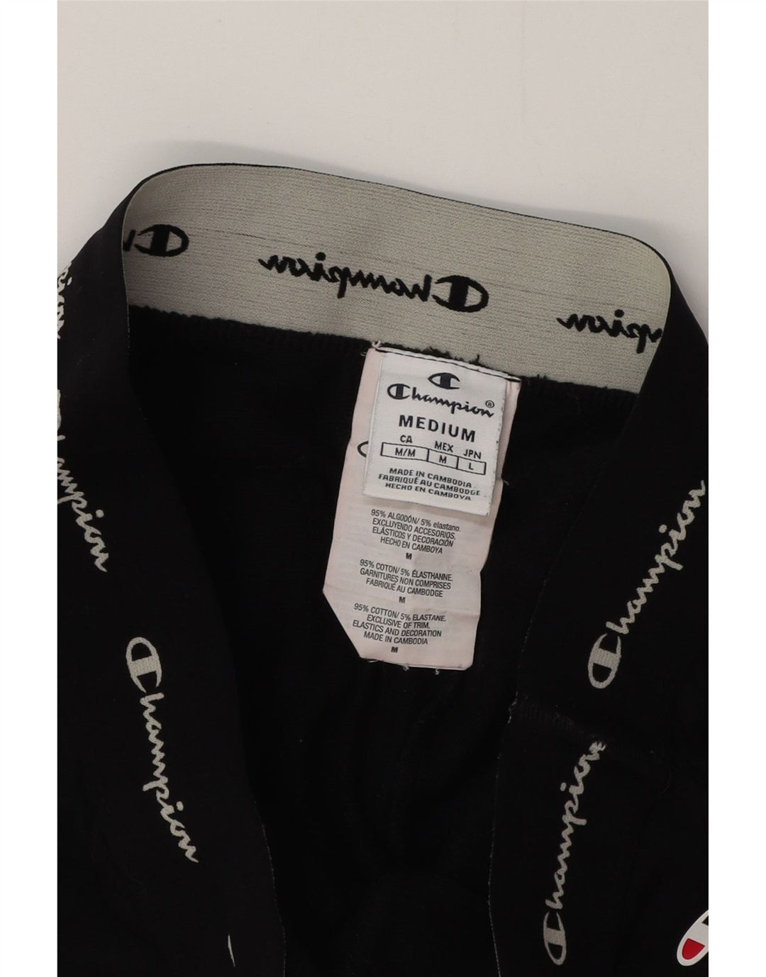 Pantaloni de trening grafic pentru femei CHAMPION Pantaloni de jogging UK 14 Medium Black