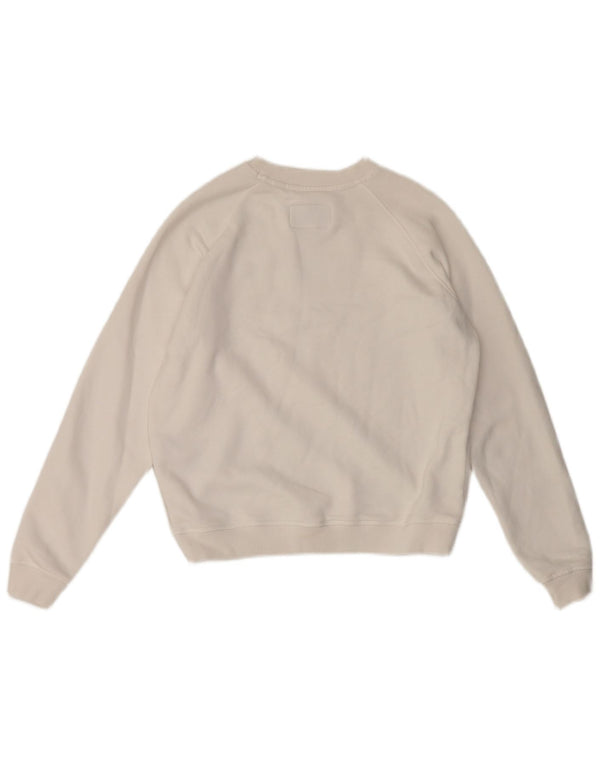 Jack Wills Pulover supradimensionat pentru femei UK 8 Bumbac alb mic
