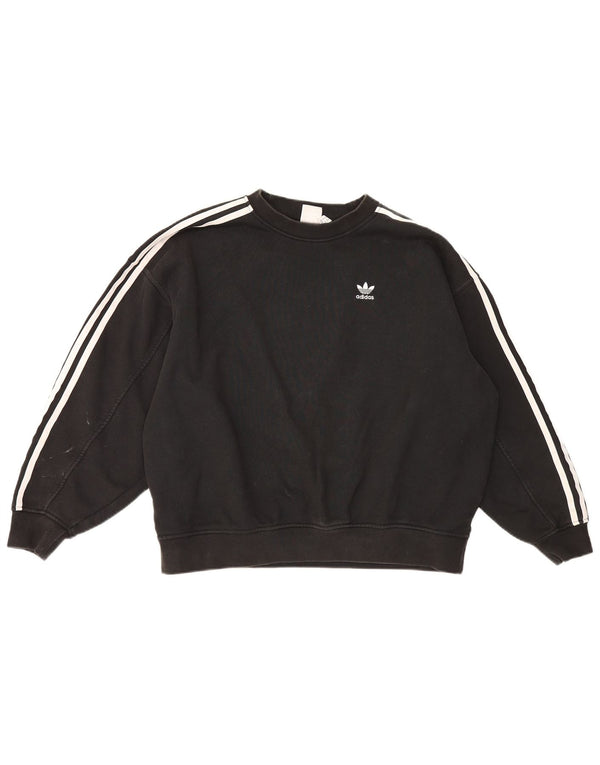Pulover adidas supradimensionat pentru femei UK 6 XS bumbac negru