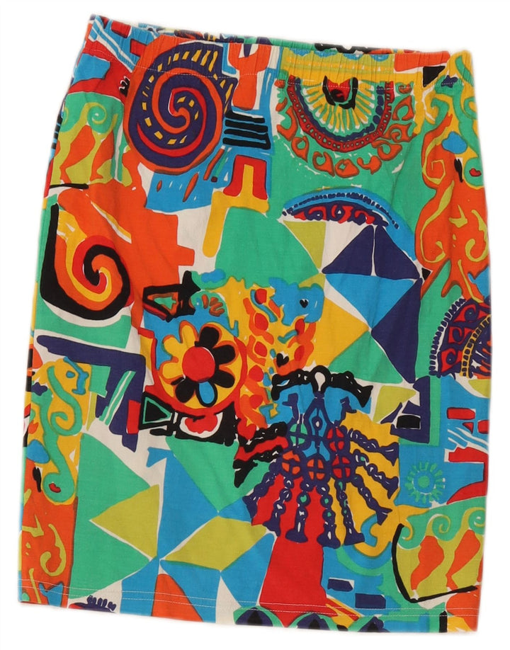 Fusta Dreaptă Vintage Femei IT 42 Medium W26 Multicolor