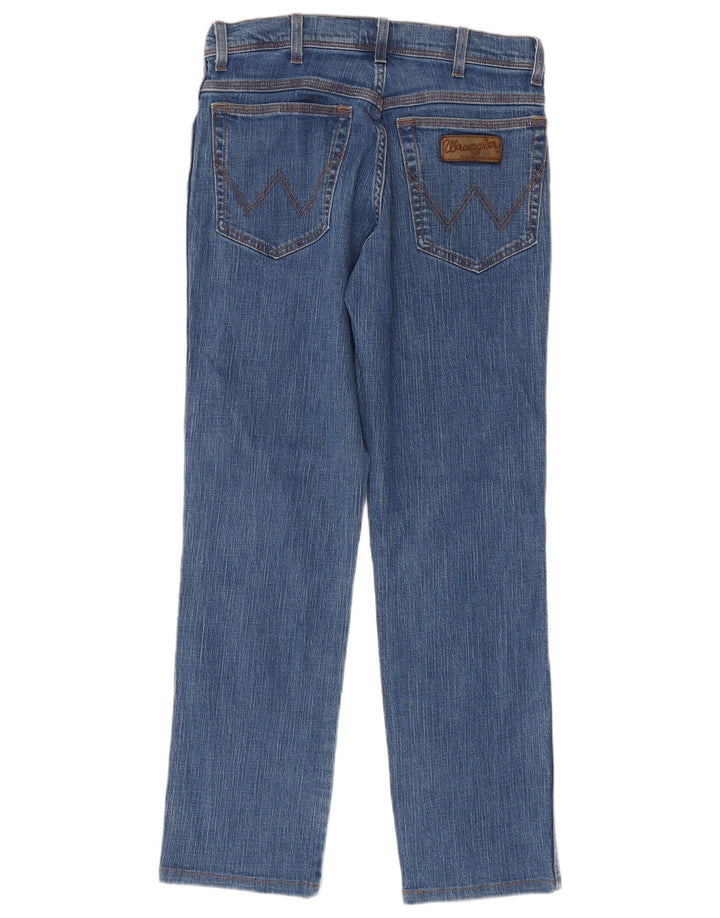 Blugi drepti Wrangler pentru bărbați Texas Stretch W32 L32 Bumbac albastru