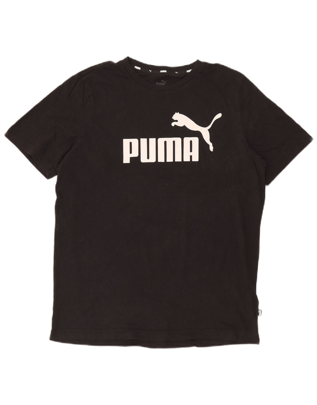 Tricou grafic Puma pentru bărbați Top mediu negru bumbac