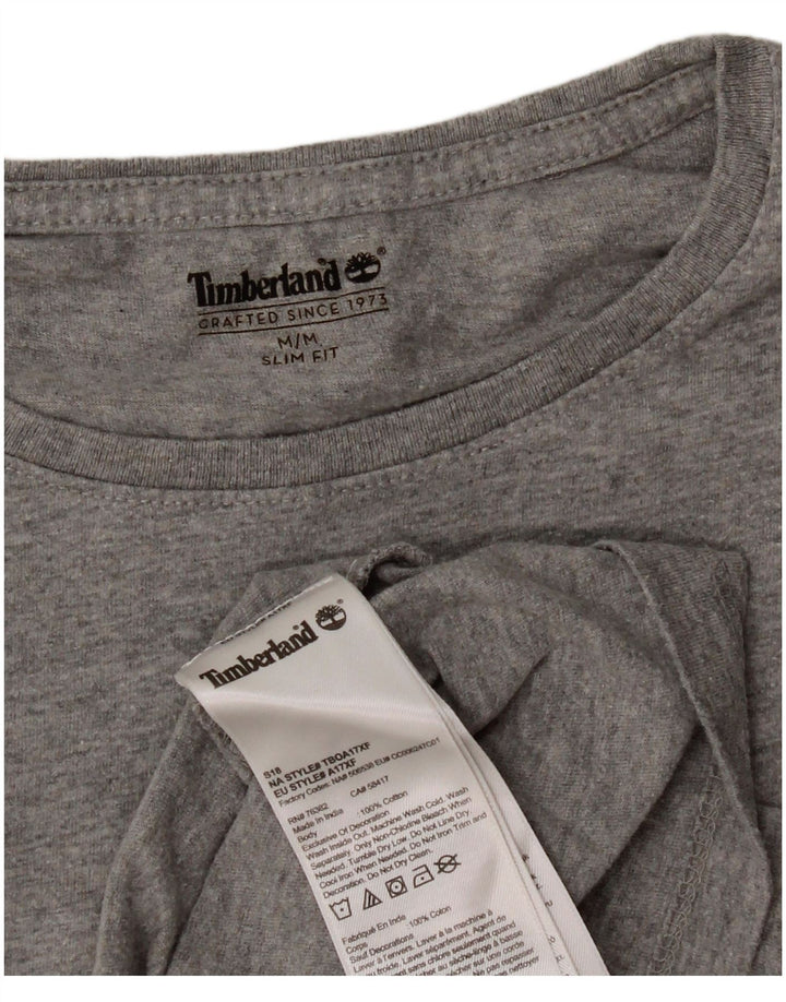 Tricou pentru bărbați Timberland Slim Fit Top din bumbac gri mediu