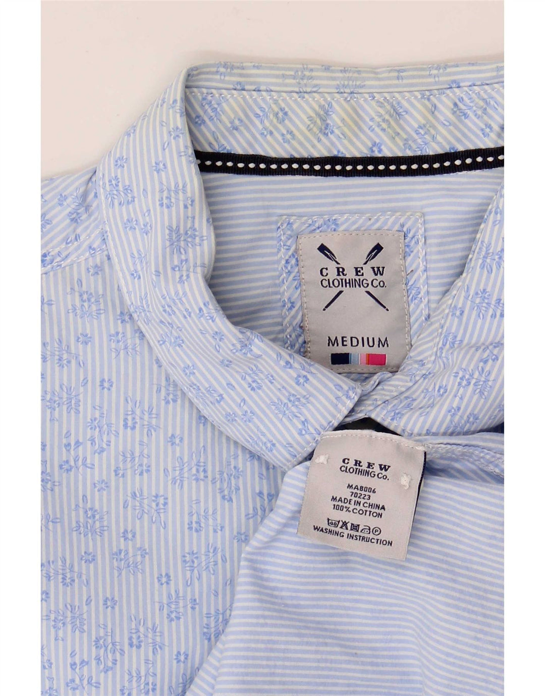 Crew Clothing Cămașă pentru bărbați Bumbac Floral Albastru Mediu