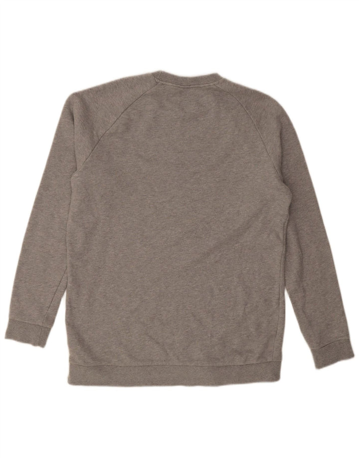 Hanorac grafic pentru bărbați Adidas Jumper, bumbac, gri mediu