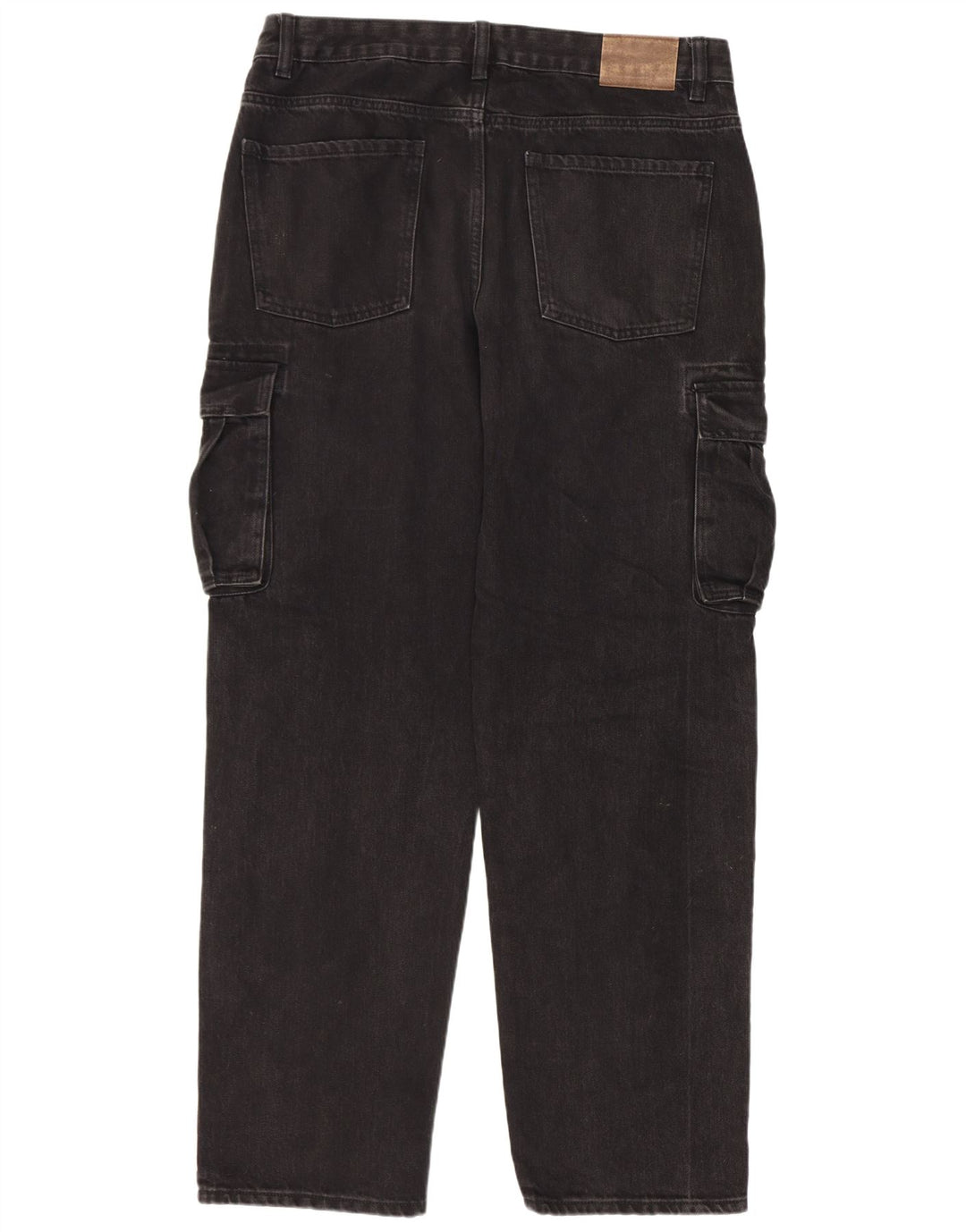 Blugi Kiabi Cargo Straight pentru bărbați IT 50 Large W34 L31 Negri