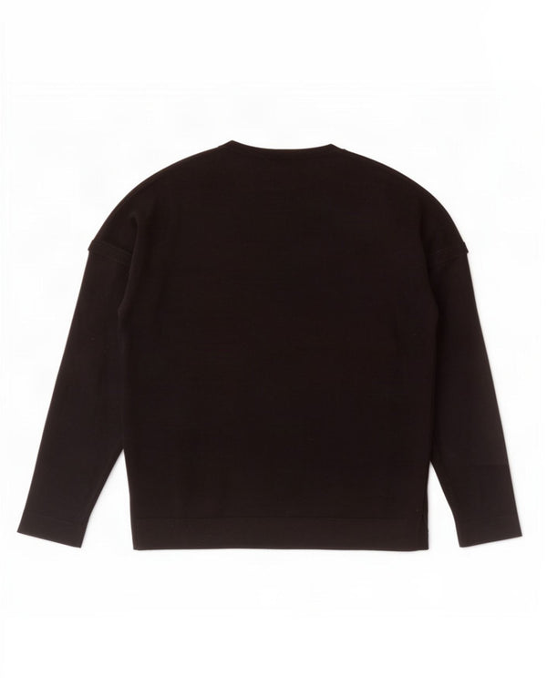 Pulover pentru bărbați Zara, cu gât de barcă, mare, negru