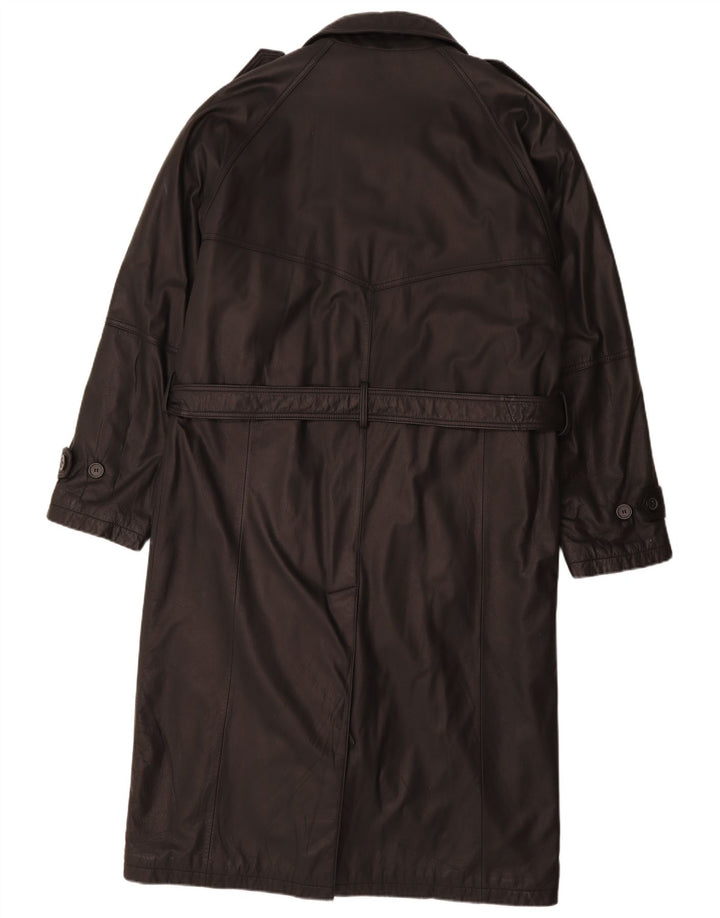 Trench din piele pentru bărbați WESTBURY IT 52 XL din piele neagră