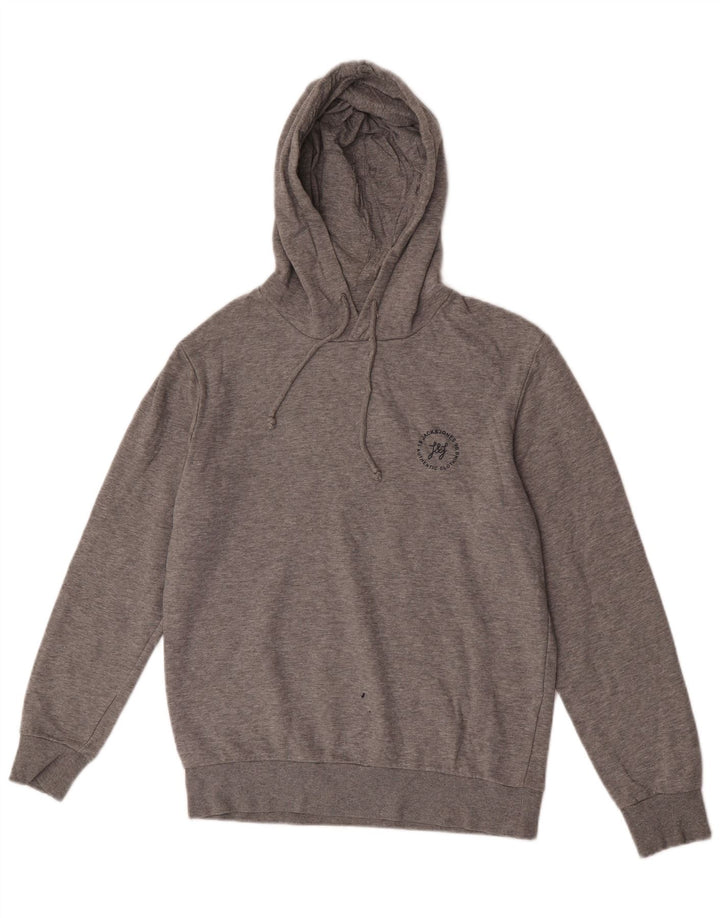 Pulover Jack & Jones pentru bărbați, bumbac cu pete, gri mediu