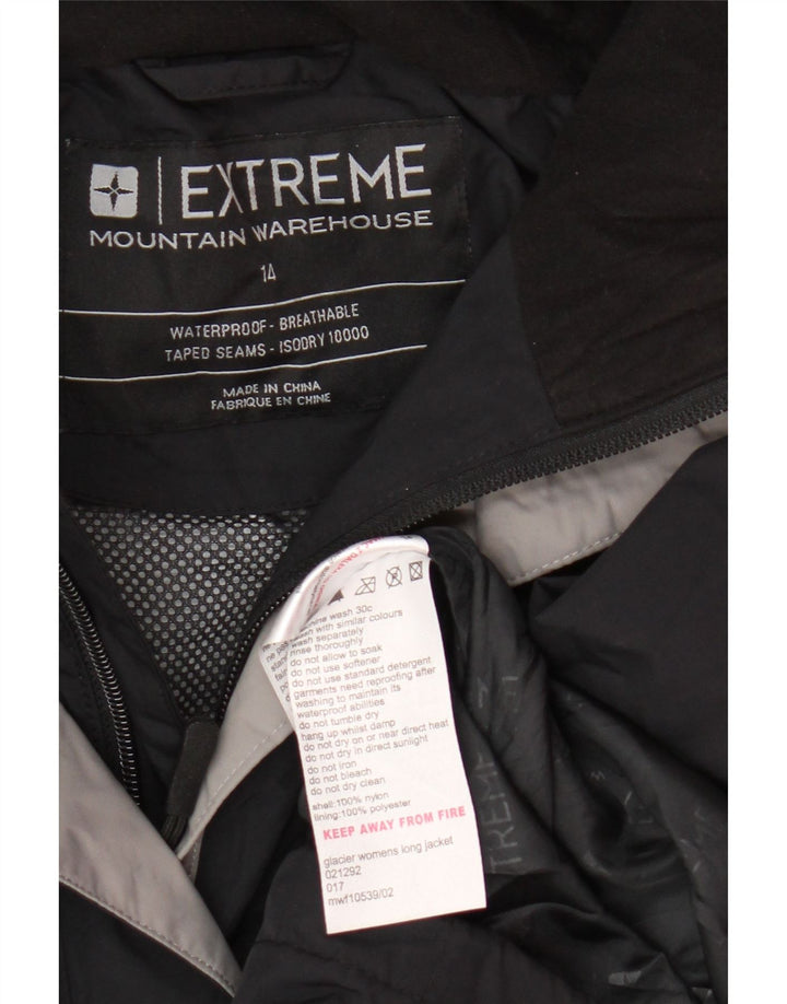 Jachetă de ploaie cu glugă pentru femei Mountain Warehouse UK 14, mare, negru, nailon