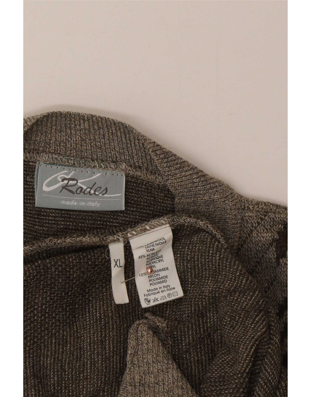 Pulover cardigan pentru bărbați Rodes XL Lână geometrică gri