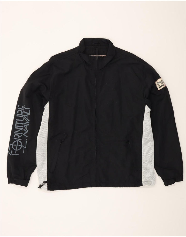 MURPHY & NYE Jachetă de trening cu grafică pentru bărbați, mare, neagră