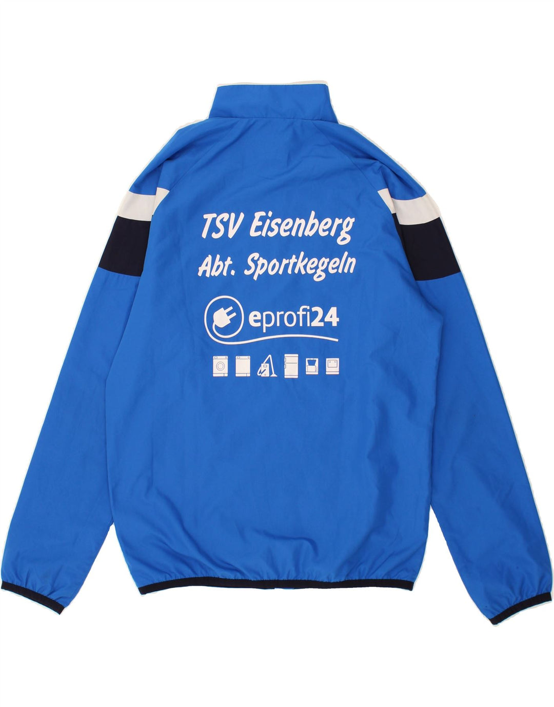 PUMA Mens Graphic Tracksuit Top Jacket Medium Blue Colourblock Polyester Vintage Puma and Second-Hand Puma from Messina Hembry 