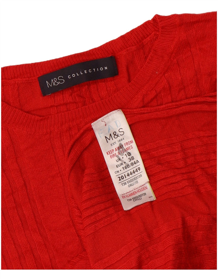 Pulover pentru femei Marks & Spencer Crop Crew Deck Pulover UK 10 Small Red