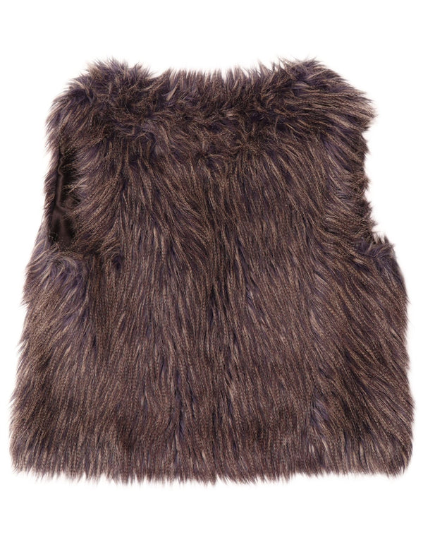Phase Eight Gilet cu blană artificială deschisă pentru femei UK 16 mare, multicolor, cu pete