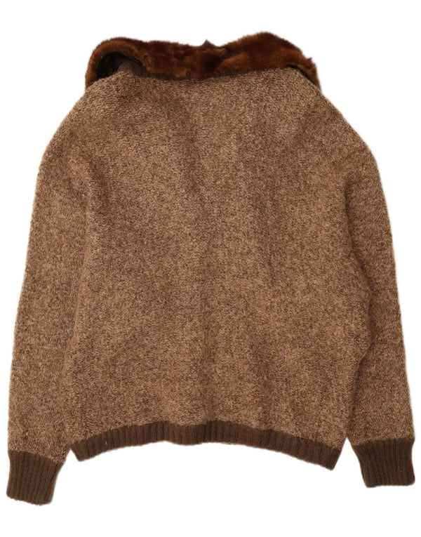 Pulover cardigan pentru femei VINTAGE UK 18 XL maro