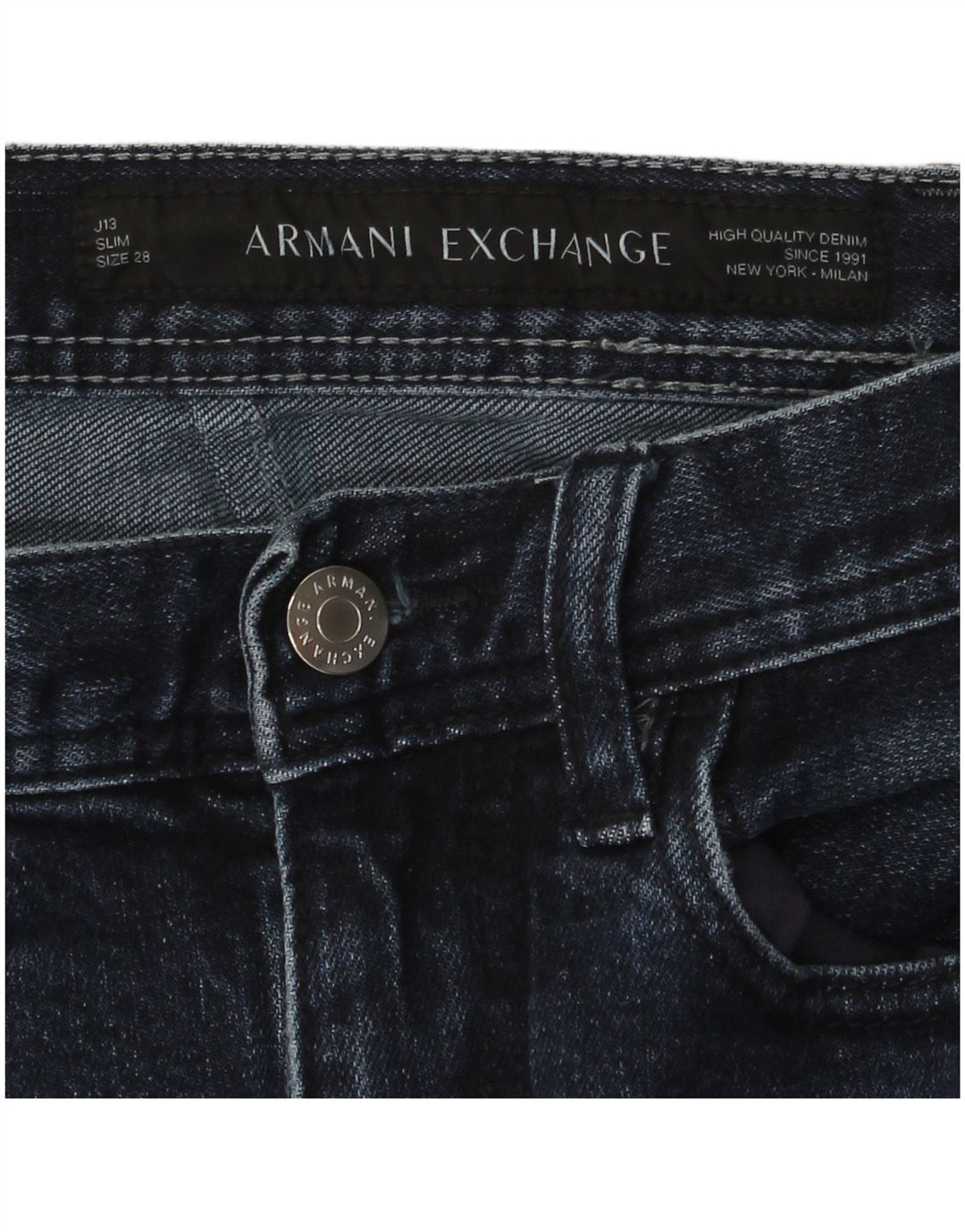 Blugi slim pentru bărbați Armani Exchange W28 L31 bleumarin