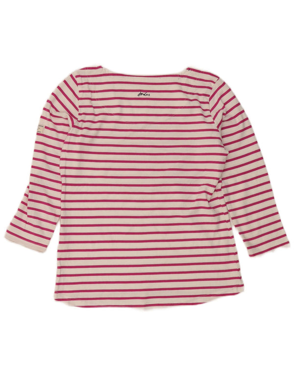 Top pentru femei Joules cu mâneci 3/4 UK 10 mic, roz, bumbac cu dungi