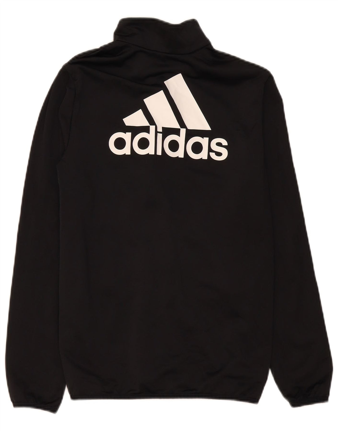 Jachetă de top pentru trening cu grafic pentru băieți Adidas 13-14 ani, poliester negru