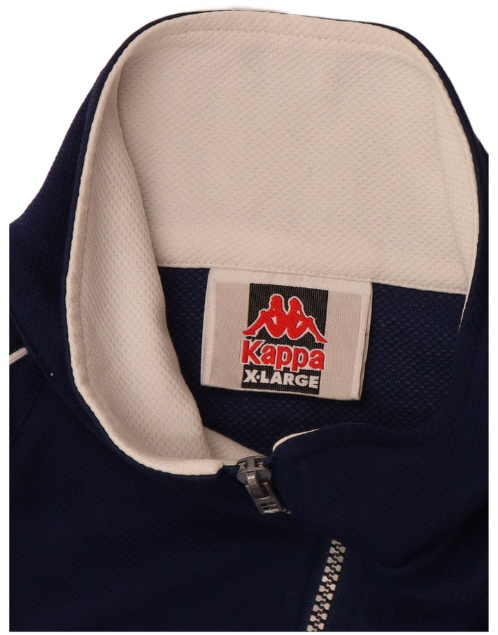 Jachetă de trening grafică pentru bărbați KAPPA, XL, poliester color-bloc, albastru marin