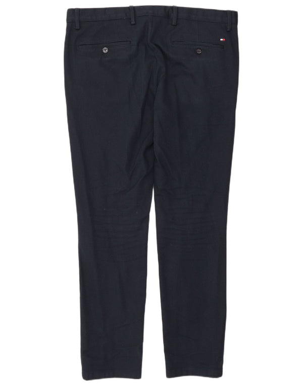 Pantaloni casual subțiri pentru bărbați Tommy Hilfiger L34 L30 bumbac bleumarin