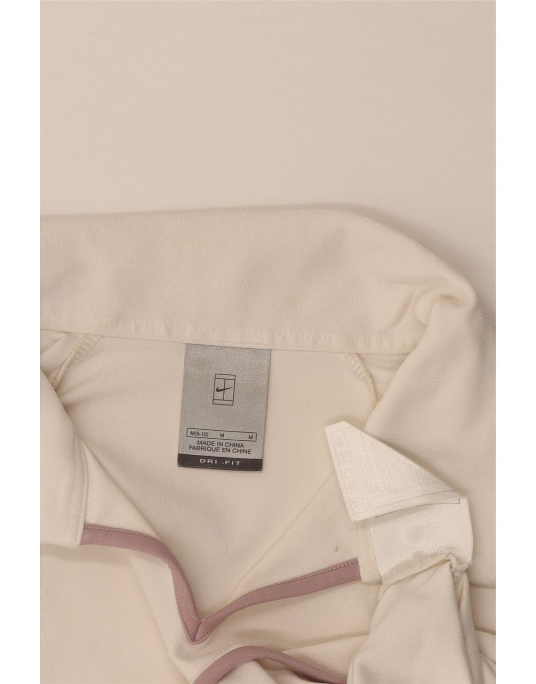 Tricou polo NIKE Dri Fit Crop pentru femei US 8/10 Poliester alb mediu